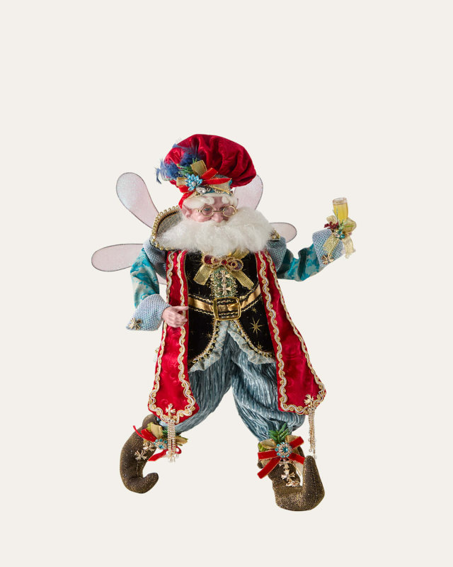 Large Toast to Santa Fairy Figurine